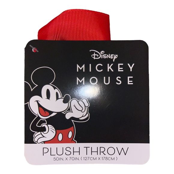 Mickey Mouse Disney Plush Throw White Soft Fleece Blanket NWT - Picture 4 of 6